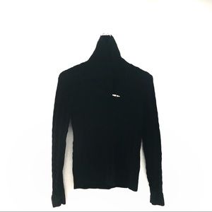 Ralph Lauren Black Cable Knit Sweater